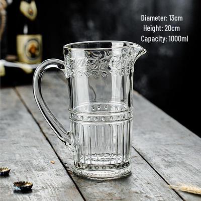 Embossed Glass Beer Mug