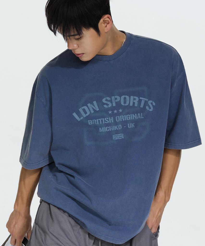 Michikoleondeonseupocheu Ldn Vintage Pigment Short Sleeve T-Shirt Vintage Blue