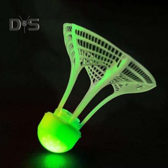 2 Pcs Badminton Shuttlecocks Baseball Practice Windproof Lighting Birdies 360-Degree Lighting Badminton Balls for Sports Activities Fitness