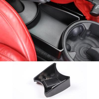 Sauicemy Car Console Box Organizer Tray for Fiat 500/500c (2011-2015), Handbrake Storage Box, Center Armrest Insert Tray, Car Accessory Box, ABS
