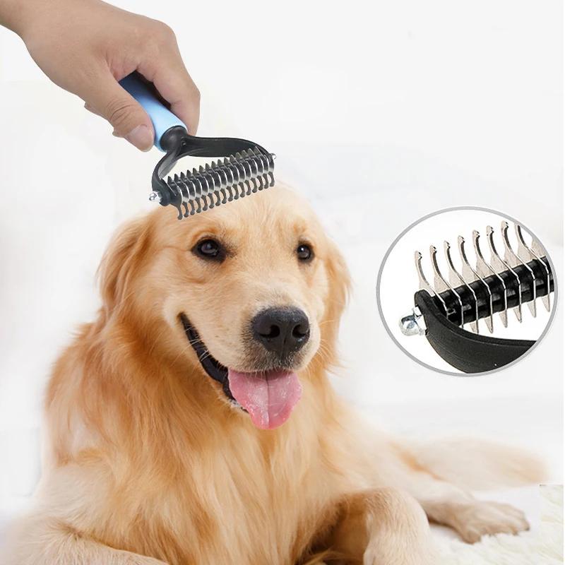 Dog Brush Double-Sided Hair Removal Comb And Hair Removal Tool Used To Remove Mats And Tangles The Best Pet Grooming Brush