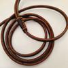 0.6*150cm Soft and Slim Thin Real Leather Slip Leads Dog Training Leashes for Small Medium Puppy Leather Slip Chain Collar Leash