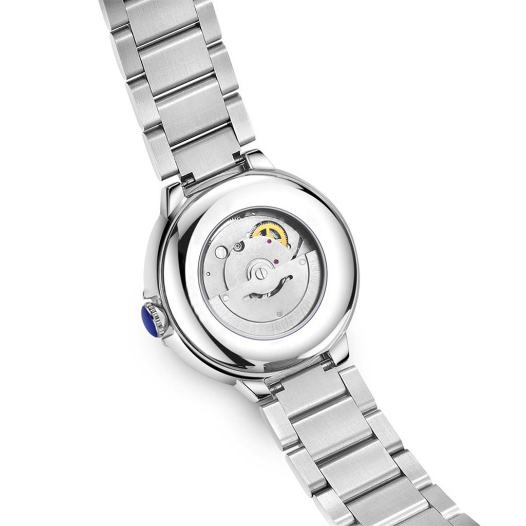 Blauer Ballon Paar Uhr Vollautomatische Mechanische Uhr Business High-End Edelstahl Herren- und Damenuhr Wasserdicht