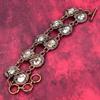 Pulseira de magnesita cavalo selvagem pulseira enrolada em fio de cobre pulseira de corrente ajustável pulseira de pedras preciosas joias de cobre feitas à mão presentes de casamento