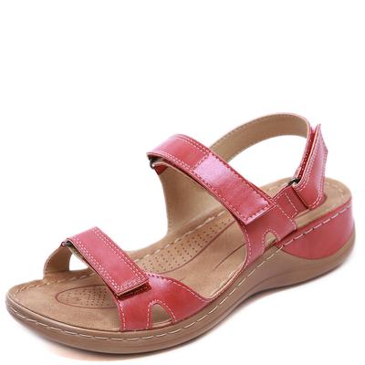 Fashion Summer Fashion 2024 Women Simple Flat Heel Sandals Solid Color Adjustable Strap Sewing Thread Casual Lightweight 44