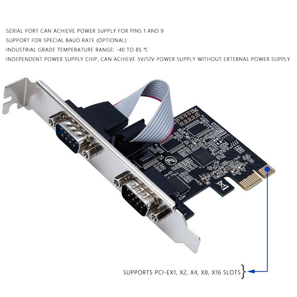 TXB074 Pcie to Serial Port RS232 Interface Expansion Card AX99100 Desktop PC PCI-E Serial Port Adapter Card