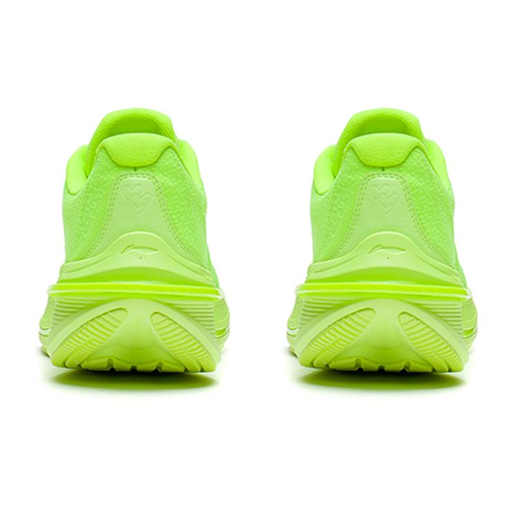 New LiNing WuShi 5S 2.0 Running Shoes Cushioned Slip Resistant Low Top Running Shoes Men's Fluorescent Vanilla Green ARSS043-4