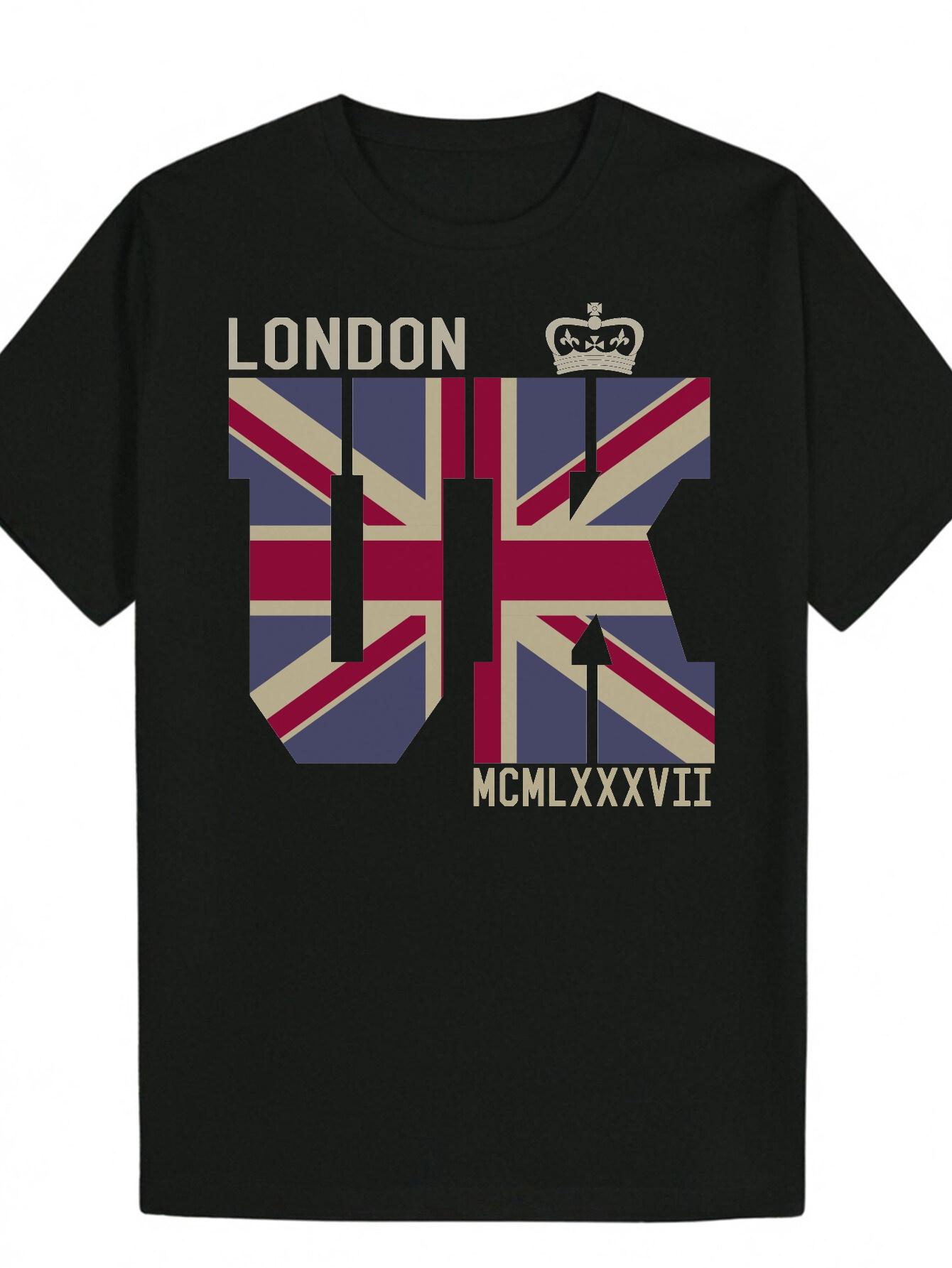 Black British Union Jack Union Jack Graphic T-shirt - Lightweight Breathable Polyester Tee XXL