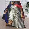 Football Player Blanket Plush Nap Sofa Rug for Living O-Olivier G-Giroud-s Room Office Bedroom Birthday Home Travel Kid Gifts