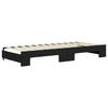 Extendable Daybed with Drawers Black 80x200 Cm Velvet