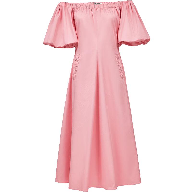 

VEROMODA 2025 Autumn Elastic Neckline Puff Sleeve A-line Dress S