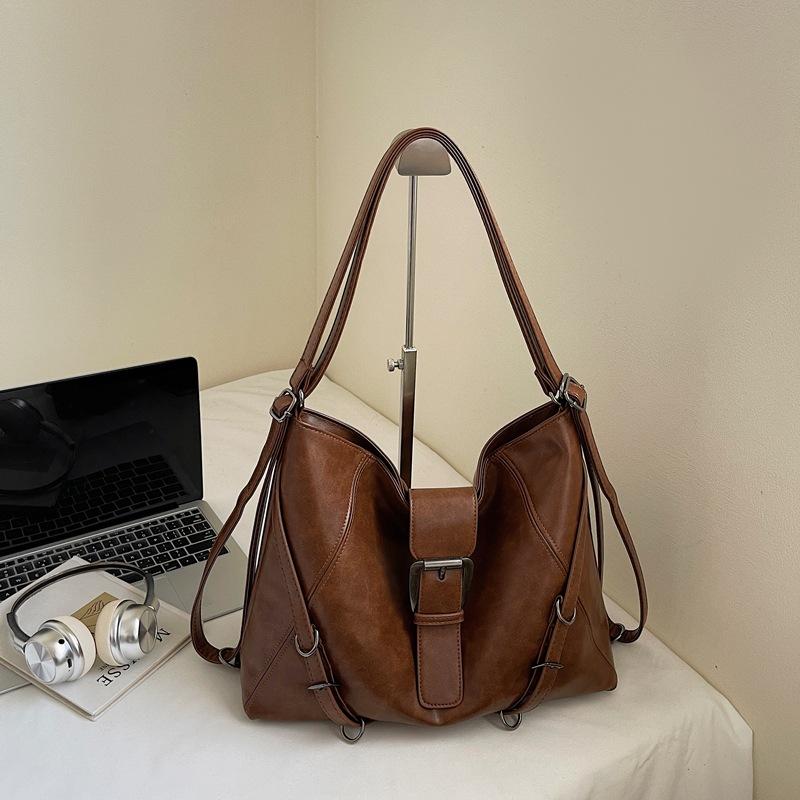 Simple and Large-capacity Lazy Wind Commuter Tote Bag Women's Autumn New Trend Shoulder Bag Backpack