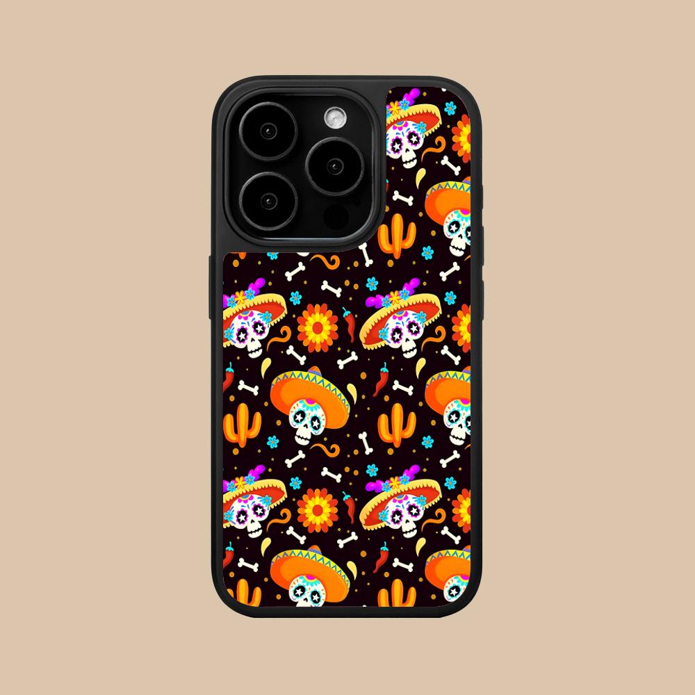 

Day of the Dead Matte Surface Mobile Phone Case for iPhone 17 16 15 14 13 12 11 Air Pro Max Plus Colorful Cover iPhone 11
