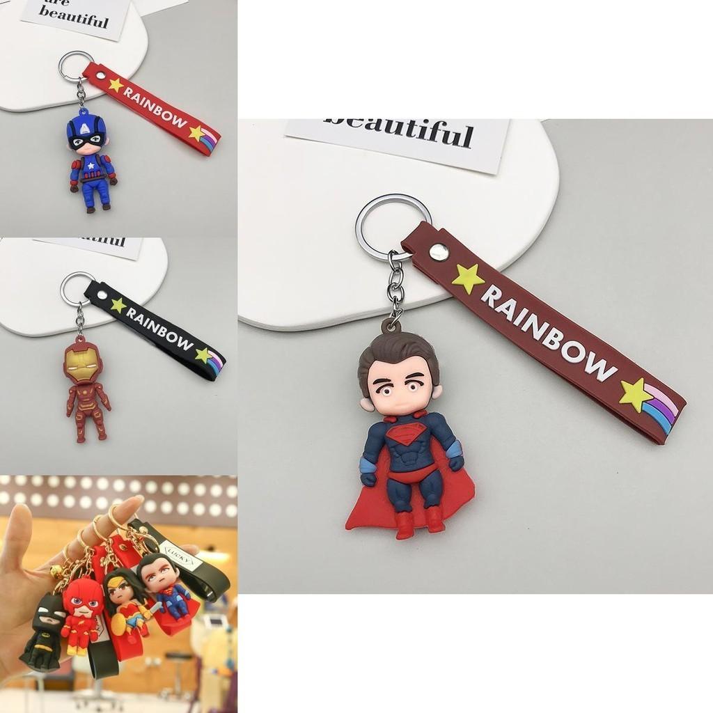 Marvel And Dc Hero Keychain Set Durable And Colorful Superheroes Keyring For Kids And Adults
