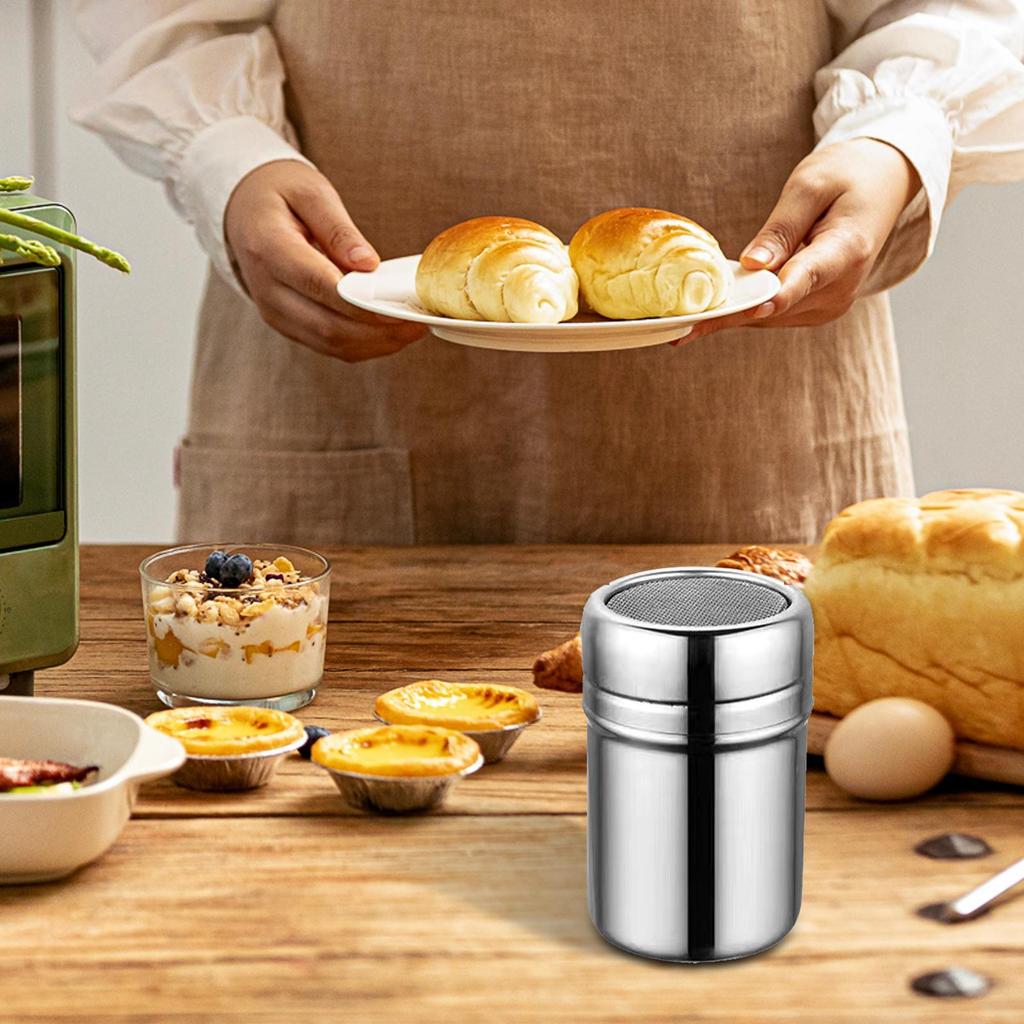 S/M/L Kitchen Filter Cooking Tool Stainless Steel Chocolate Shaker Cocoa Flour Coffee Sifter Steel Kit Coffee Powder Dispenser