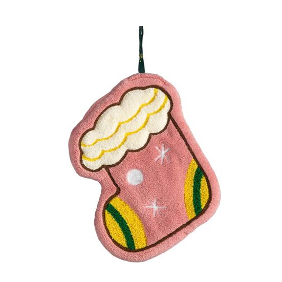 Vánoční dům Ručník Měkký Absorpční Ručník z Korálového Rouna Design Zvonečků Santa Clause Rychleschnoucí Sváteční Ručník