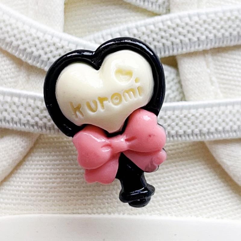 Kuromi Cartoon Shoe Buckle Accessory for AF1 Kids' Shoelaces - DIY Decoration.