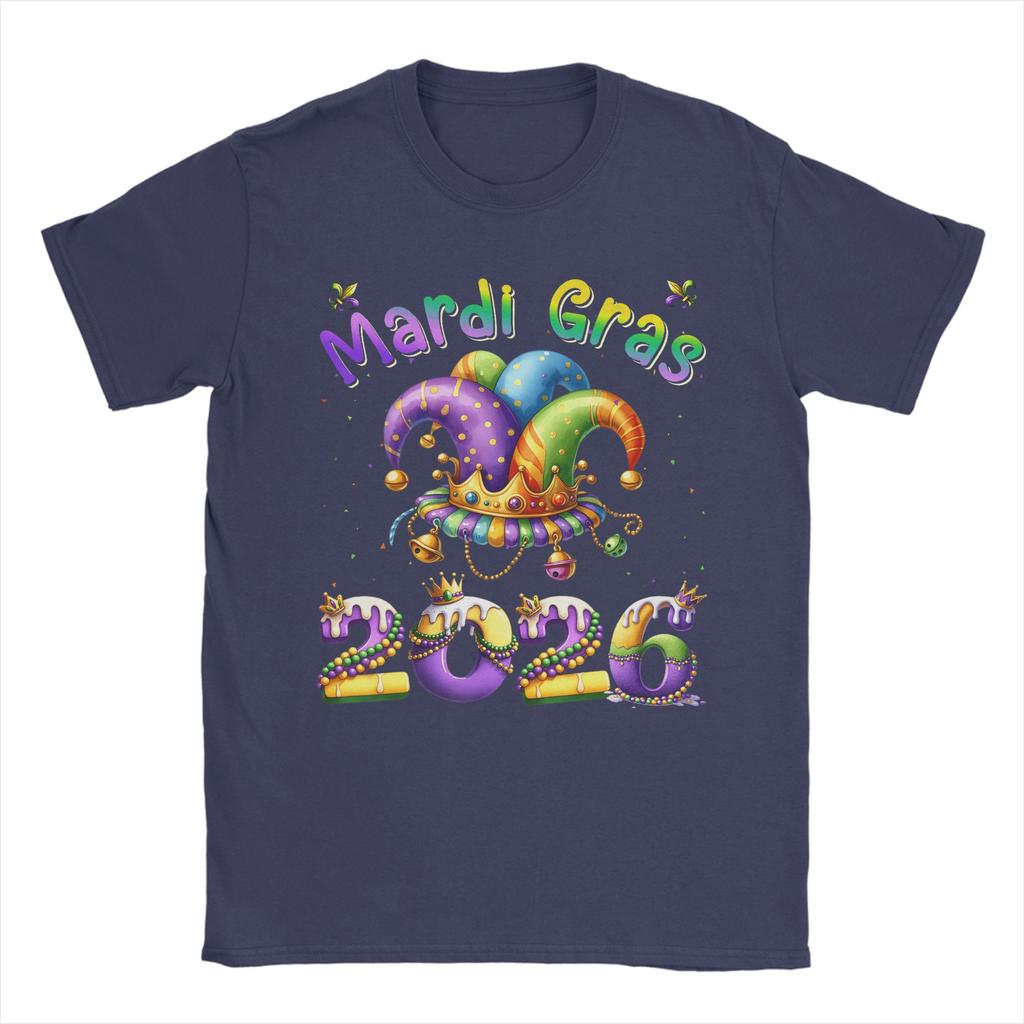 Mardi Gras Jester Unisexs T Shirt Funny Tees Short Sleeve O Neck TShirts Cotton Classic Tops