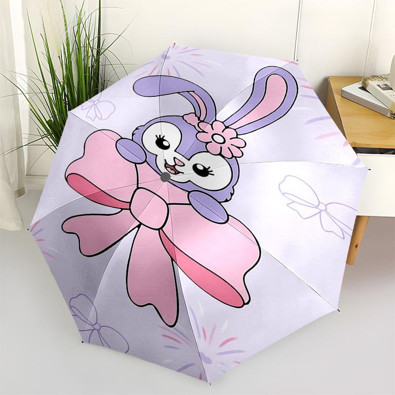 1pc rabbit bow umbrella automatic open/close, 8-Rib Durable Frame, Compact Folding Design, Ideal Birthday/Holiday Gift  1142A