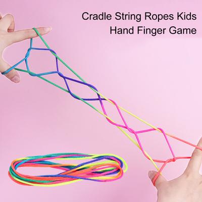 2Pcs Finger String Game Rainbow Color Thread Rope Diverse Gameplay Finger