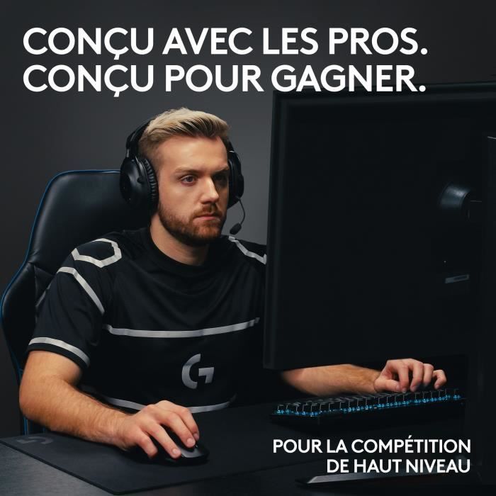 Clavier gamer - sans fil - logitech g pro x tkl lightspeed - azerty - mécanique - rétroéclairé - noir