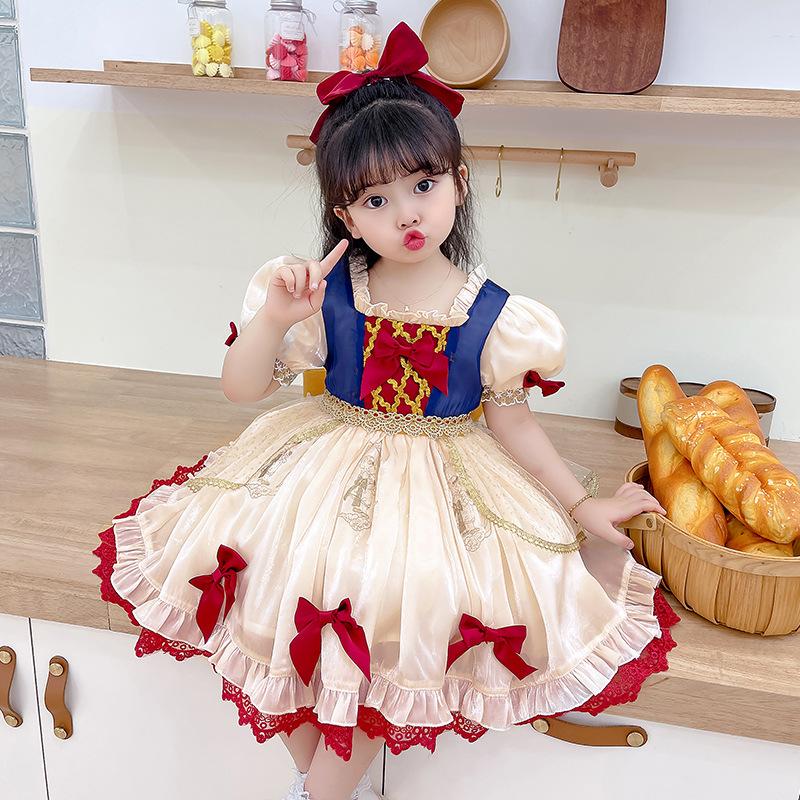 Snow White Girl Princess Dress Summer Children's Dress First Birthday Dress Spring and Autumn