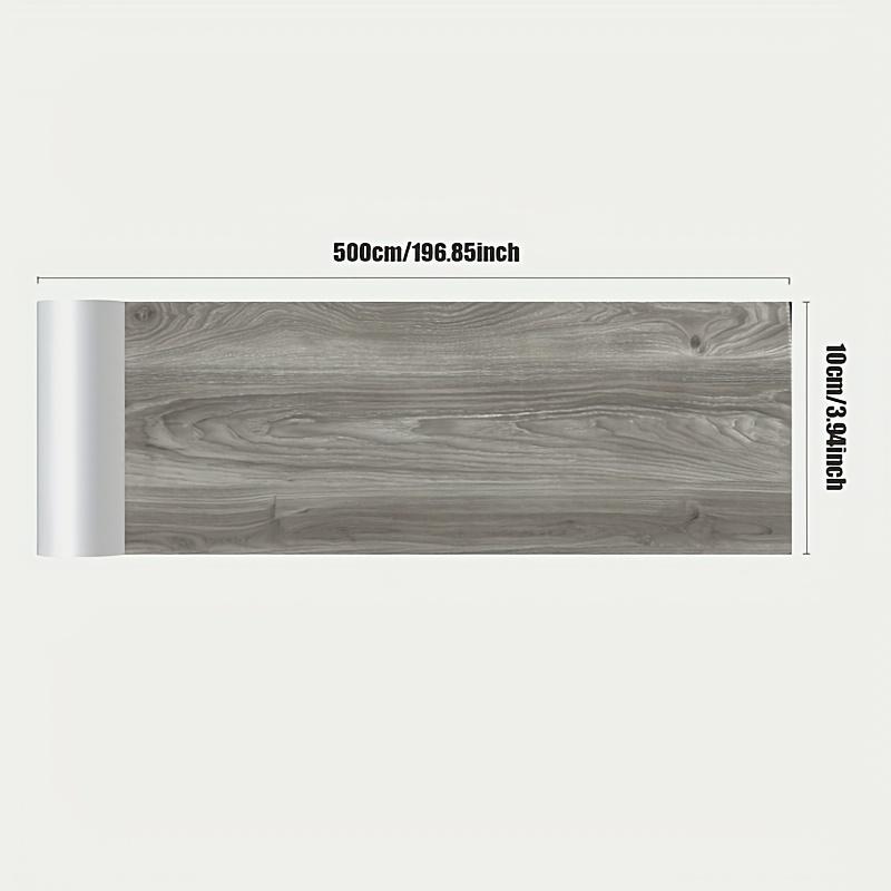 Marble Peel & Stick Baseboard Trim, 196.8"x3.95" Waterproof Self-Adhesive Wall Border, Removable PET Vinyl Sticker for Home Decor