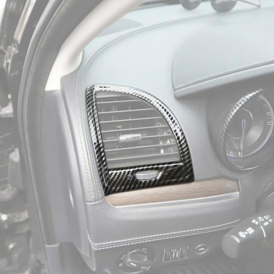 For 2011- Chrysler 300 ABS Carbon Fiber Look Side Air Vent Outlet Decor Trim