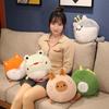 Cute Chubby Cat Dinosaur Throw Pillow Plush Toy Panda Frog Doll Children Sleep Soothing Doll