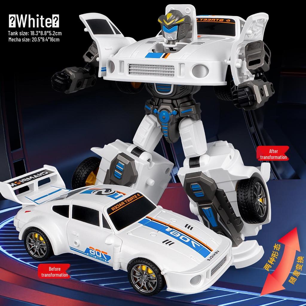 Transforming Robot Car Model - Inertial Power Warrior Toy for Boys