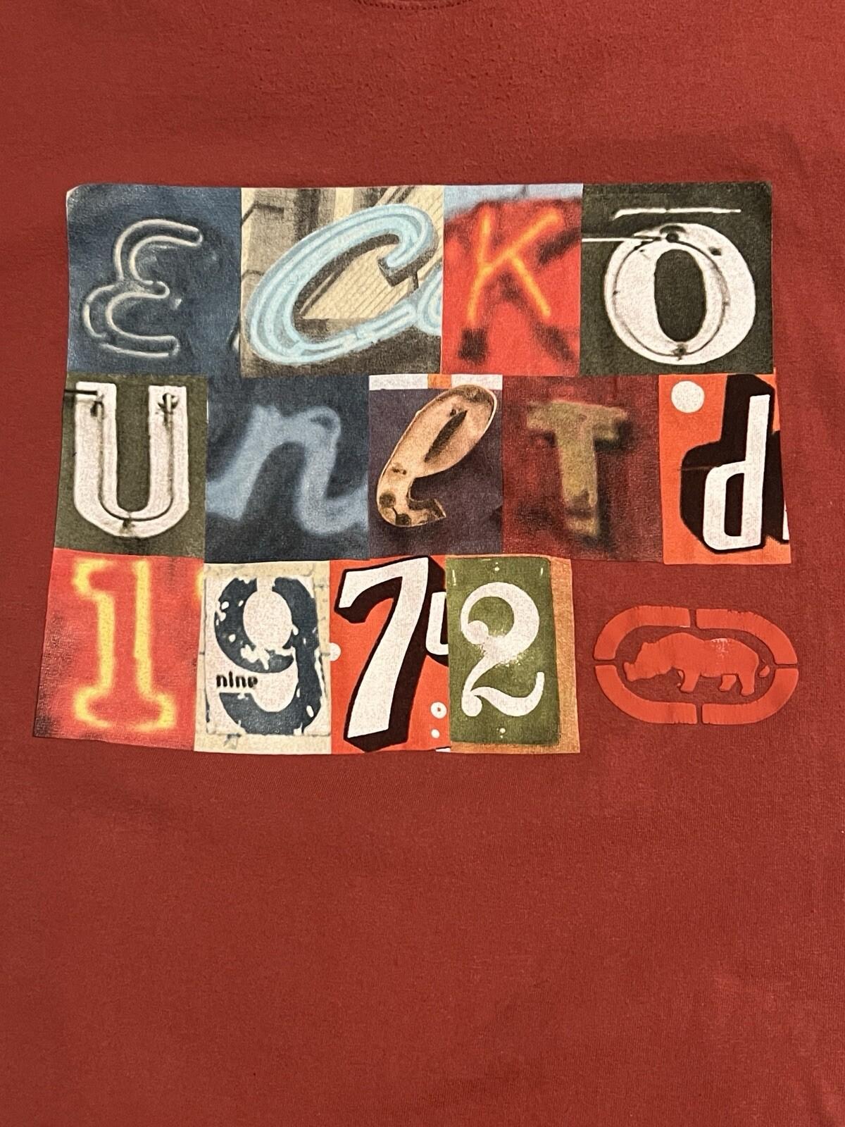 Ecko Unltd. Unlimited 1972 Men s Crew Red Ransom Note Graphic Tee T-Shirt Sz 4XB 3XL