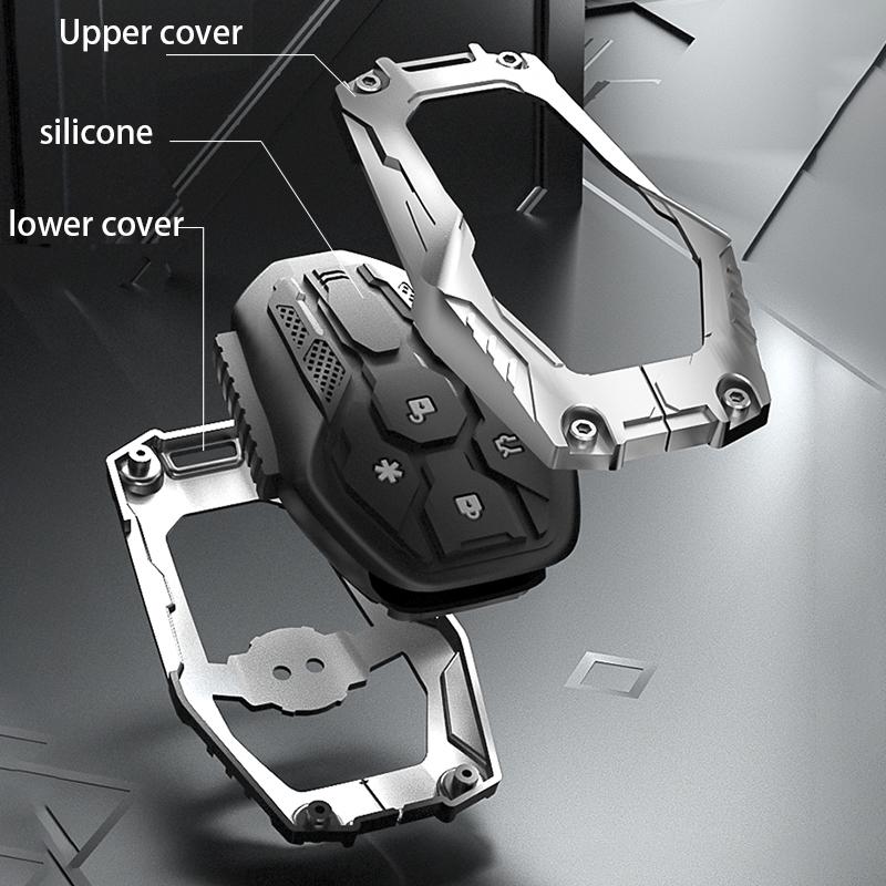 Galvanized Alloy Silicone Splicing Car Key Cover Case For GAC AION Hyper GT HT Remote Protection Cover Shell Keychain Accessorie
