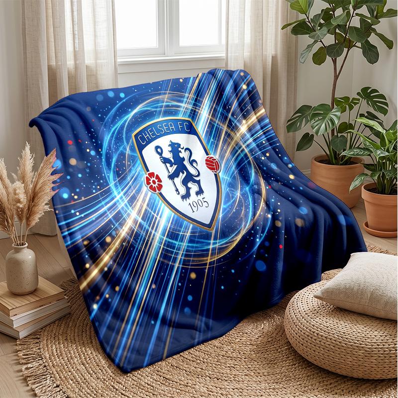 Chelsea FC Theme blanket Soft Flannel Blanket Plush Throw Blanket Cozy Sofa Bed Blanket for Home Decor