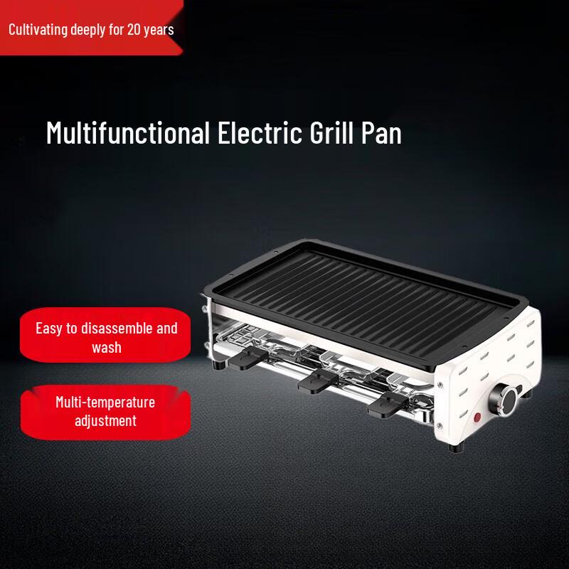 Electric BBQ Grill with Griddle & Accessories