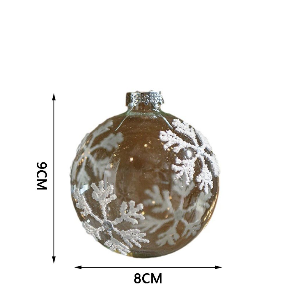 Glitter Finish Hanging Ball Decor Crystal Glass Christmas Tree Decorations Home Festive Decoration
