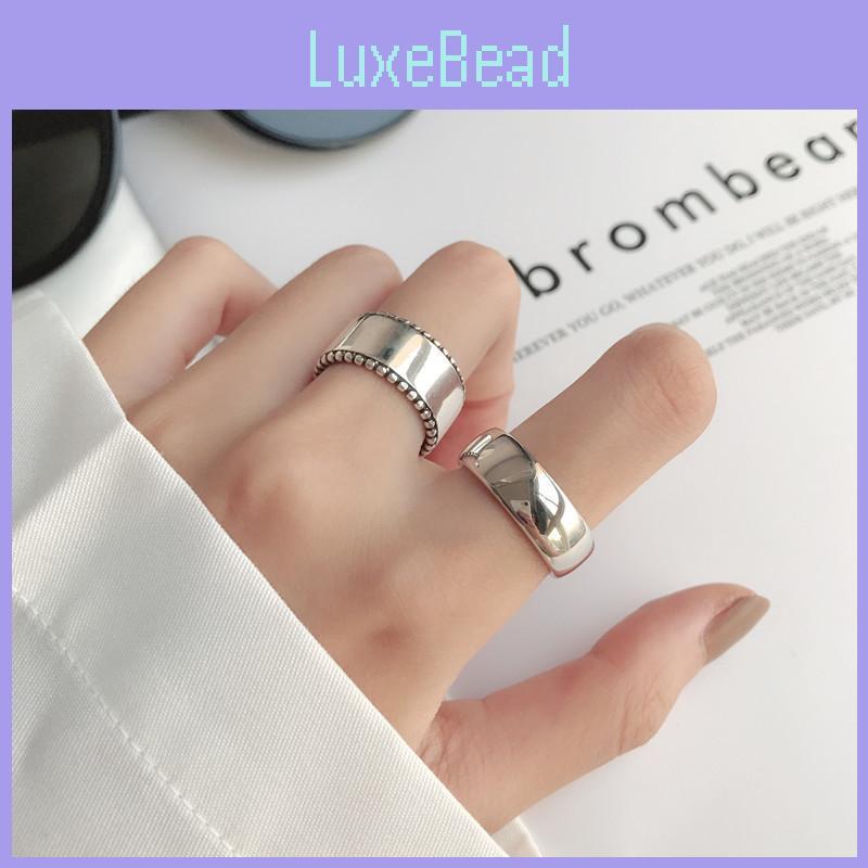 925 Sterling Silver Fashionable Geometric Open Adjustable Ring For Women Stylish Gift