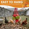 8Pcs Chicken Vegetable Net String Bag Fruit Hanging Feeder with Hook Large Capacity Feeding Tool for Hen Goose Duck Large Birds