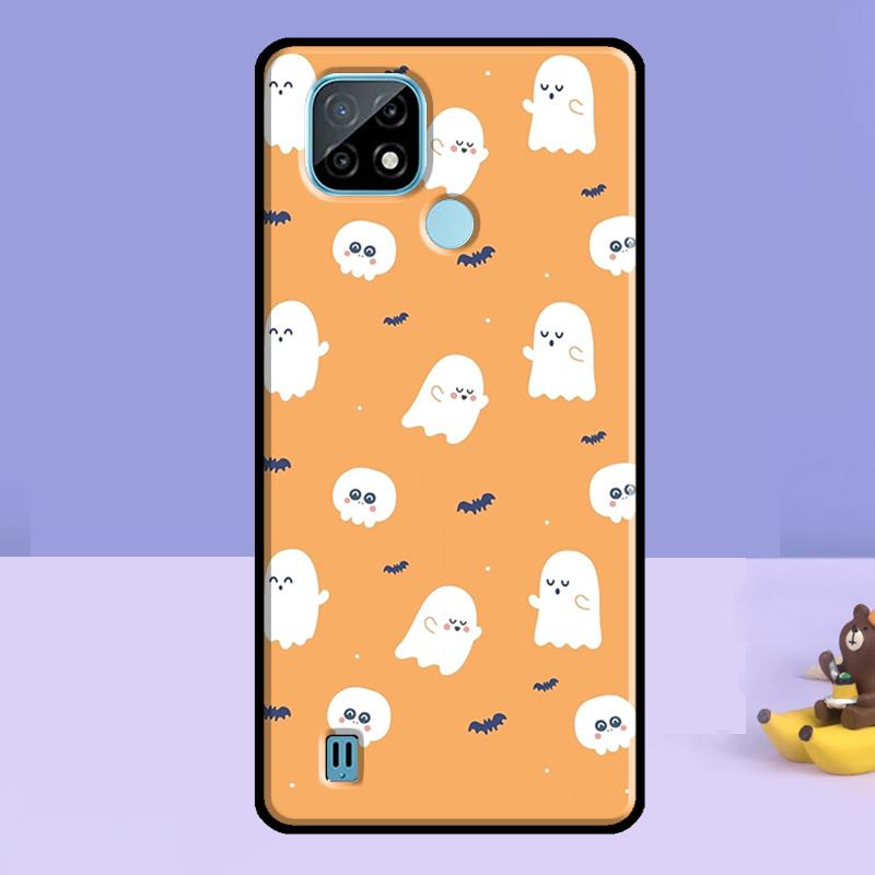 Süße Halloween-Geisterhülle für Realme C61 C75 C67 C55 C53 C51 C35 C21Y C25S GT 7 Pro 6 6T 10 11 12 13 14 Pro Plus