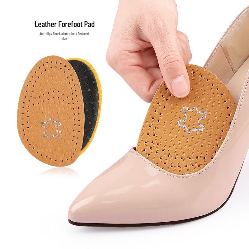Latex Leather Anti-wear High Heel Forefoot Pad - Non-slip, Size Adjustable, Sweat-wicking, and Breathable.