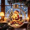 3D Christmas Snow Globe Ornament Xmas Tree Santa Snowman Glowing Hanging Decor Home Party Christmas Accessories New Year Gifts 7
