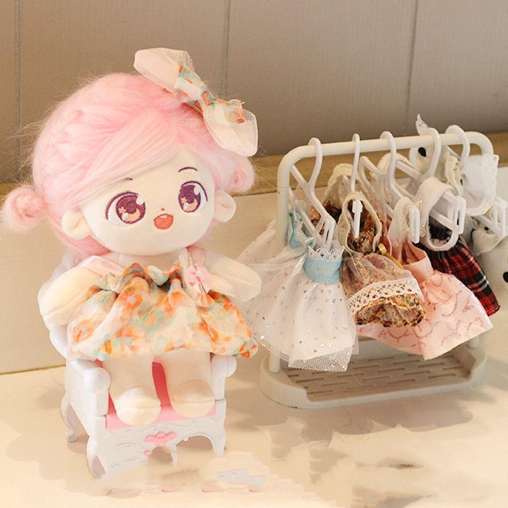 Hoodies 20cm Cotton Doll Dress Shoulder Strap Skirt Plush Toy Clothes  Doll Accessories