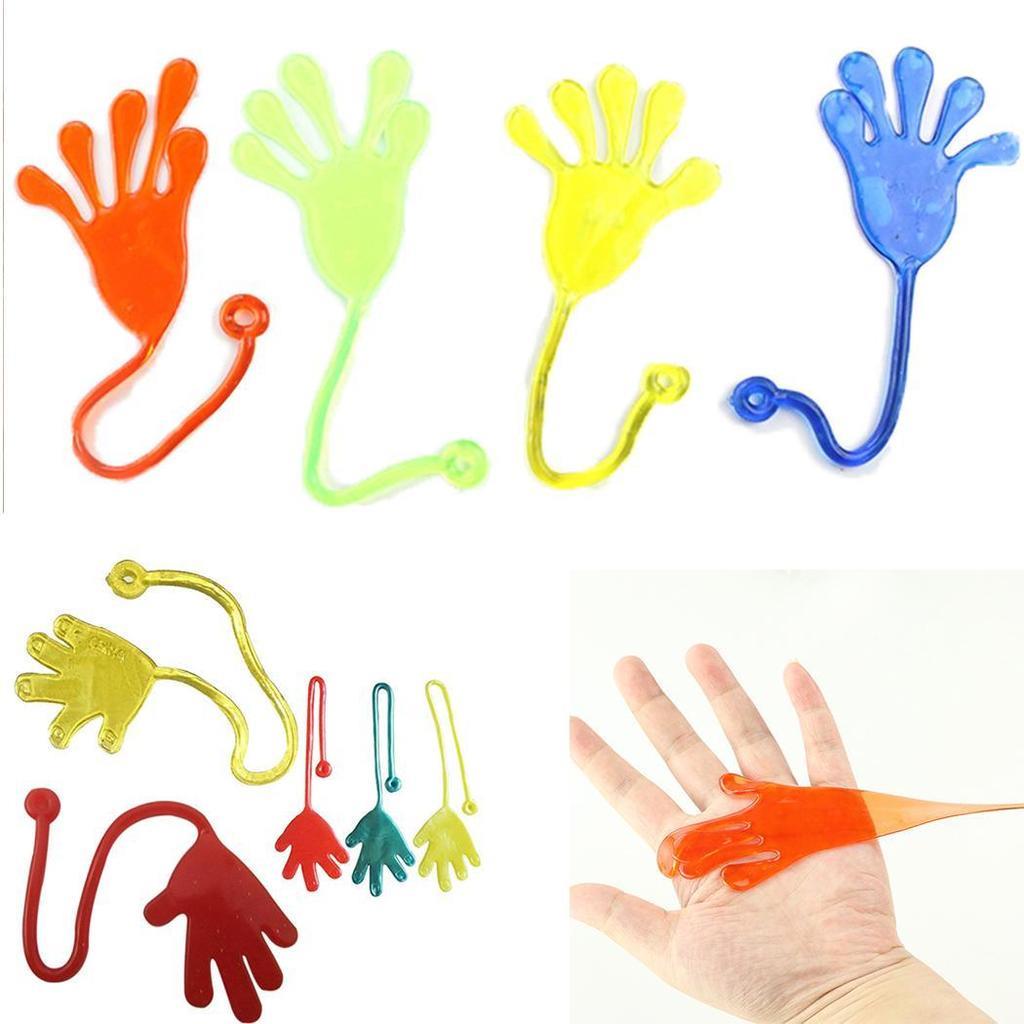 New Creative Glitter Stretchy Sticky Hands Toy Vinyl Funny Toy Party Favor Birthday Gift Children 1 Piece Magic Props  Well Made