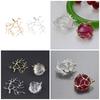 Set da 5 Pezzi Placcatura Rame Argento/Oro Base Vuota a Forma di Ramo Ciondoli per Collane per Creazione Gioielli Fai da Te Charms Gioielli alla Moda