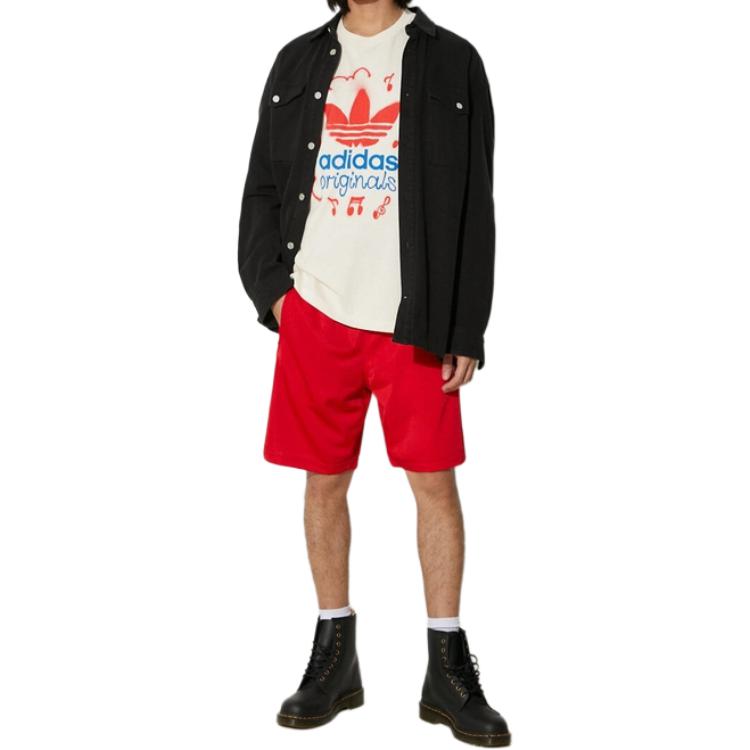 adidas Originals Adicolor Firebird Elastic Waist Casual Shorts Men Bottoms Red IM9421