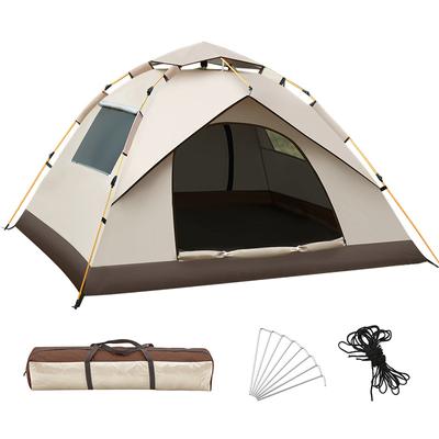 Outdoor Portable Folding Fully Automatic Tent Camping Beach Quick Opening Camping Tent Silver Glue Coating Thickened Rainproof Tent