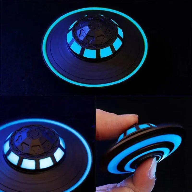 Luminous Ufo Fidget Spinner Edc Metal Alloy Relieve Anti-Stress Reducing Toys Spinning Top Glowing Decompression For Children