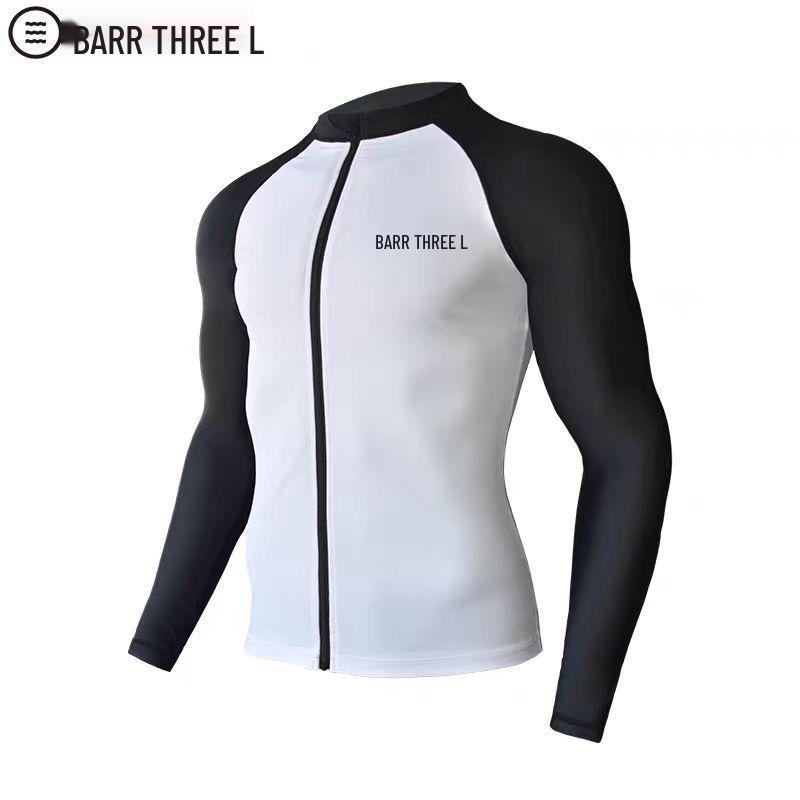 

Чоловічий швидкосохнучий сонцезахисний гідрокостюм з двох частин: Спортивний костюм з довгим рукавом та штанами для схуднення, захисту від сонця та серфінгу L