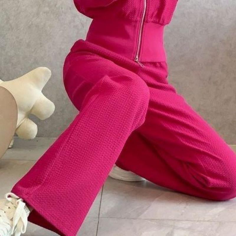 

Женский костюм-двойка на осень 2024: Узкие брюки с широкими штанинами и свитшот XL (Recommended for 120-135 lbs)