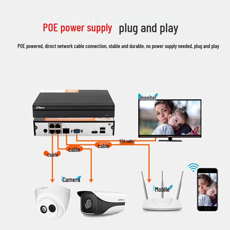 Dahua 4MP Starlight PoE HD IR Network Camera CN plug (adapter included)