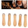 5Pcs Comfortable Wooden File Handle Replacement Accessories Jewelry Tool Accessories